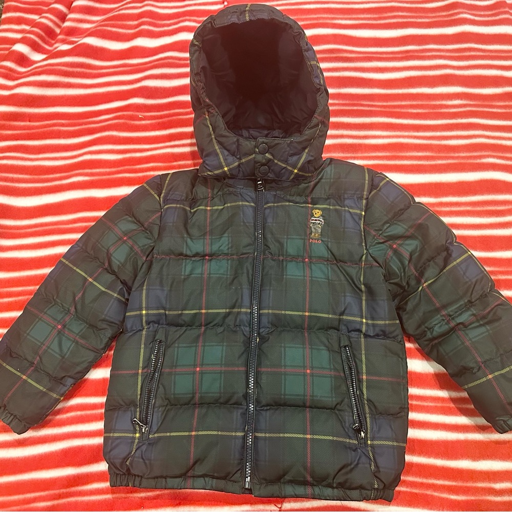 Polo by Ralph Lauren Plaid Down Hooded Jacket